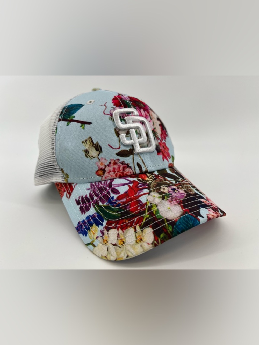 New Era SD Padres Floral Light Blue snap back